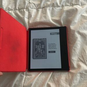 Kindle Oasis 10th generation with red Amazon cover